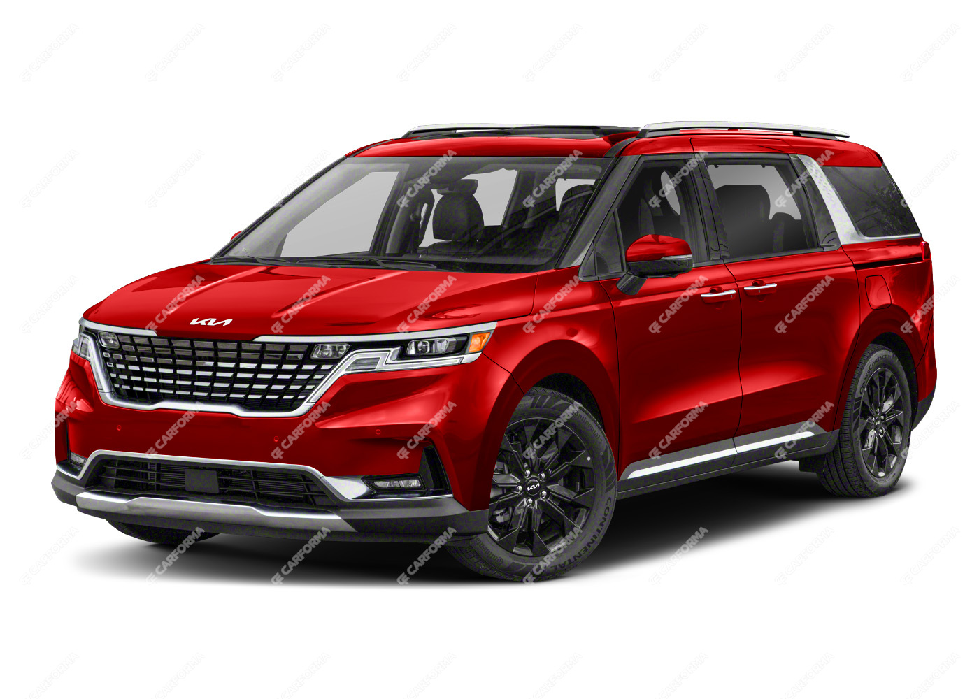 Ворсовые коврики на KIA Carnival IV 7 мест без оттоманок 2020 - 2025