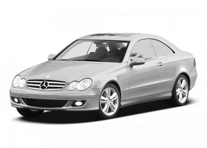 Ворсовые коврики на Mercedes CLK (C209) 2002 - 2009 в Тольятти